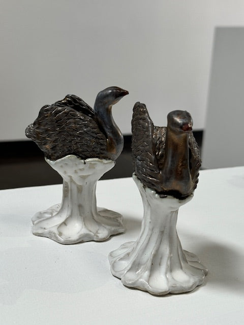 Naru Kubota - Two Swans Candle Holders