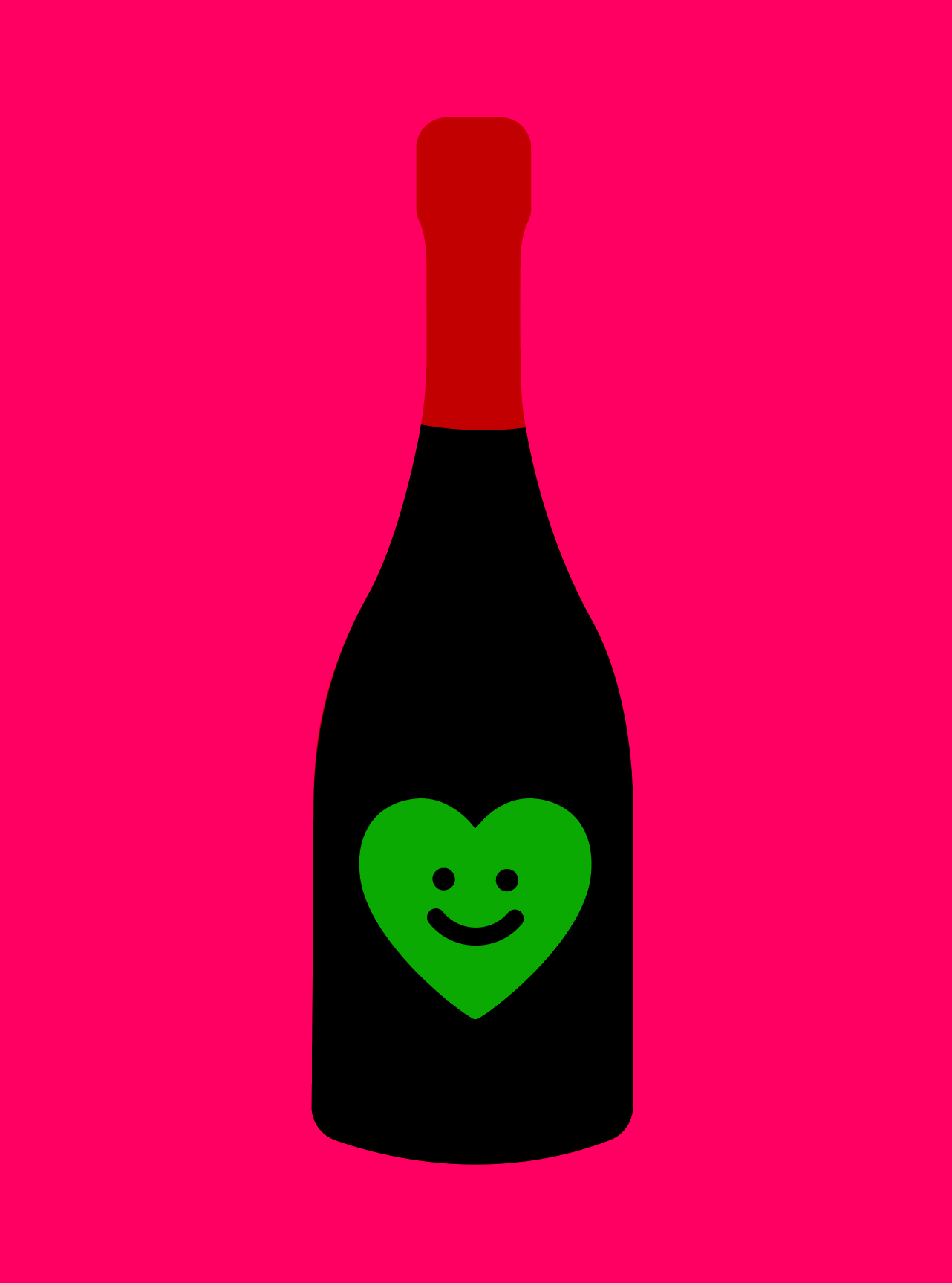 CHRIS WATTS - Champagne Smile Pink - Painting