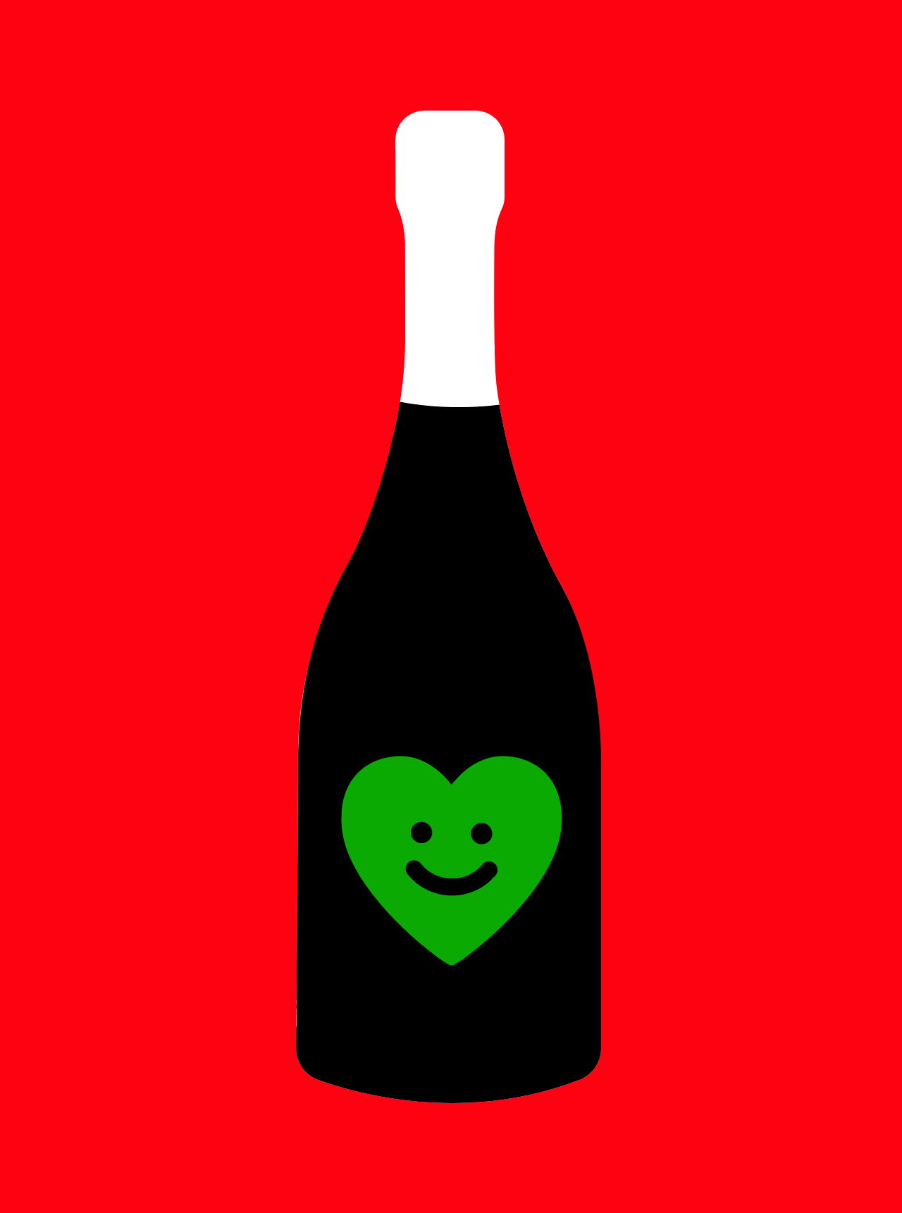 Champagne Smile Red - Painting
