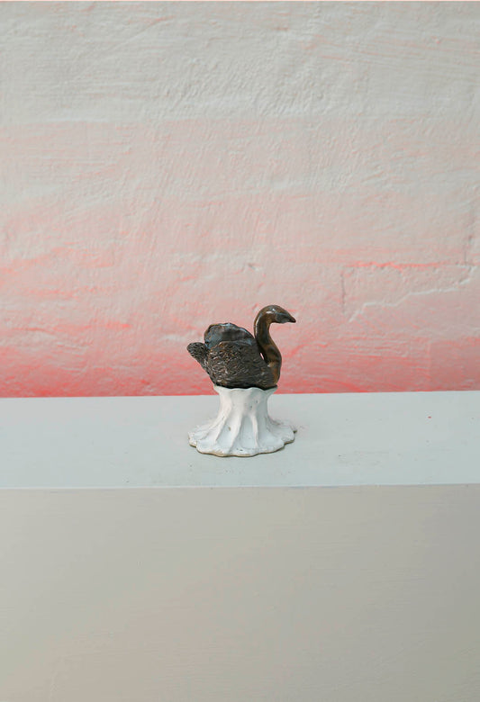 Naru Kubota - Bronze Swan (Candle Holder - Small)