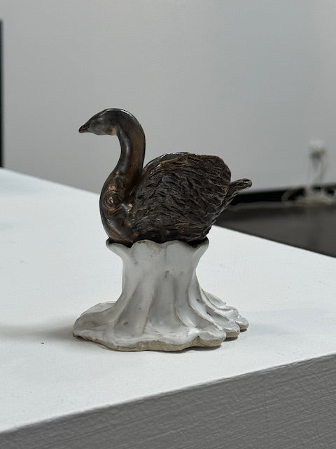 Naru Kubota - Bronze Swan (Candle Holder - Small)